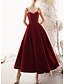 cheap Cocktail Dresses-A-Line Elegant Wedding Guest Cocktail Party Valentine&#039;s Day Dress Sweetheart Neckline Sleeveless Ankle Length Satin with Pleats 2022