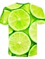 Χαμηλού Κόστους ανδρικό μπλουζάκι 3d-Ανδρικά Μπλουζάκι Συνδυασμός Χρωμάτων Φρούτα 3D Στρογγυλή Λαιμόκοψη Πράσινο Ανοικτό Μεγάλα Μεγέθη Καθημερινά Αθλητικά Κοντομάνικο Στάμπα Ρούχα Εξωγκωμένος Βασικό