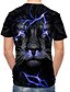 cheap Men&#039;s 3D T-shirts-Men&#039;s Tee T shirt Tee Designer 1950s Graphic Patterned 3D Animal Round Neck Party Casual 3D Print Print Clothing Clothes Designer 1950s Casual Black