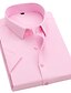 cheap Men&#039;s Dress Shirts-Men&#039;s Dress Shirt Button Up Shirt Collared Shirt Classic Collar Short Sleeve Black White Pink Plain Wedding Daily Clothing Apparel