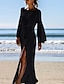 cheap Maxi Dresses-Long Dress Maxi Dress Black Beige White Spring One-Size
