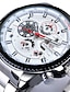 abordables Montres Mécaniques Homme-FORSINING Homme Montre Mécanique Montre Chic Habillée Grand Cadran Imperméable Double Fuseaux Horaires Date du jour Acier Inoxydable Suivre