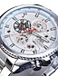 cheap Mechanical Watches-FORSINING Men&#039;s Mechanical Watch Dress Watch Large Dial Waterproof Dual Time Zones Day Date Stainless Steel Watch