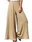 cheap Women&#039;s Pants-Women&#039;s Basic Cotton Loose Wide Leg Pants Solid Colored Blue Yellow Wine