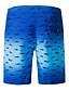 preiswerte Bedruckte Shorts für Männer-Herren Badeanzug Beach Board Shorts Normal Bademode Bedruckt Farbblock Geometrisch Schwarz Blau Badeanzüge Sport Grundlegend