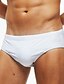 voordelige Herenzwemkleding-Voor heren Zwemkleding Bikini Strandbodem Slips, shorts en broeken Normaal Zwempak Veters Effen Wit Driehoek Badpakken Sportief Basic