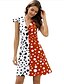 cheap Mini Dresses-Women&#039;s A Line Dress Short Mini Dress Black Pink Orange Yellow Short Sleeve Color Block V Neck S M L XL