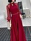 cheap Prom Dresses-A-Line Hot Prom Formal Evening Dress Jewel Neck Long Sleeve Floor Length Spandex with Beading Sequin 2021