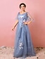 cheap Prom Dresses-A-Line Prom Dresses Chinese Style Dress Prom Formal Evening Floor Length Half Sleeve V Neck Satin with Ruched Embroidery 2024
