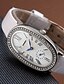 billige Quartz-klokker-Dame Armbåndsur Diamond Watch Kvarts damer Vannavvisende Kul Analog Hvit Svart Rød / Lær / Japansk