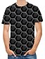 preiswerte T-Shirts &amp; Tank Tops für Herren-Herren T-Shirt Geometrisch Druck Oberteile Schwarz