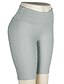 cheap Yoga Shorts &amp; Bikers-Women&#039;s Green Purple Pink Mid Waist Sports Print Sports Solid Colored S M L XL / Slim