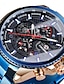 abordables Montres Mécaniques Homme-FORSINING Homme Montre Mécanique Montre Chic Habillée Grand Cadran Imperméable Double Fuseaux Horaires Date du jour Acier Inoxydable Suivre