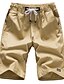 cheap Shorts-Men&#039;s Basic Shorts Plus Size Pants Solid Colored Cotton Mid Waist White Black Khaki Orange Light Blue M L XL 2XL 3XL
