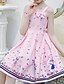 cheap Dresses-Kids Little Girls&#039; Dress Cartoon Pink Light Blue Dresses
