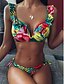 cheap Bikini Sets-Women&#039;s Swimwear Tankini Normal Swimsuit Floral Yellow Bathing Suits