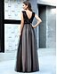 cheap Prom Dresses-A-Line Retro Prom Formal Evening Dress V Neck Sleeveless Floor Length Lace Tulle with Appliques 2021