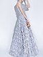 cheap Prom Dresses-A-Line Luxurious Engagement Prom Dress One Shoulder Sleeveless Floor Length Polyester with Sash / Ribbon Appliques 2021
