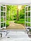 cheap Home &amp; Garden-Window Landscape Wall Tapestry Art Decor Blanket Curtain Picnic Tablecloth Hanging Home Bedroom Living Room Dorm Decoration Polyester Forest