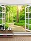 cheap Home &amp; Garden-Window Landscape Wall Tapestry Art Decor Blanket Curtain Picnic Tablecloth Hanging Home Bedroom Living Room Dorm Decoration Polyester Forest
