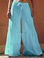 cheap Women&#039;s Pants-Women&#039;s Basic Wide Leg Pants Solid Colored White Black Blue Khaki Light Blue