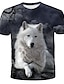 economico animali e pupazzi-Per uomo maglietta Animali 3D Rotonda Arcobaleno Giornaliero Per eventi Manica corta Stampa Abbigliamento Streetwear Esagerato