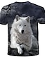 economico animali e pupazzi-Per uomo maglietta Animali 3D Rotonda Arcobaleno Giornaliero Per eventi Manica corta Stampa Abbigliamento Streetwear Esagerato