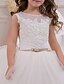 cheap Flower Girl Dresses-Ball Gown Floor Length Flower Girl Dresses Event / Party Polyester Sleeveless Jewel Neck with Appliques 2022