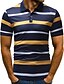 cheap Men&#039;s Polos-Men&#039;s golf shirts Golf Shirt Tennis Shirt Striped Regular Fit Tops Shirt Collar Green Yellow
