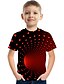 cheap Tops-Kids Boys&#039; T shirt Tee Short Sleeve Optical Illusion Color Block 3D Print Red Children Tops Summer Active Streetwear Sports Children&#039;s Day