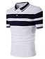 abordables polo classique-Homme POLO T Shirt golf Chemise de tennis Rayé Col Col de Chemise Blanche Gris Bleu Marine Manches Courtes Grande Taille du quotidien Fin de semaine Hauts Coton / Eté / Eté