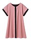 cheap Plus Size Dresses-Women&#039;s A Line Dress Maxi long Dress Blushing Pink Long Sleeve Solid Color Color Block Patchwork Spring &amp; Summer Round Neck Casual Streetwear L XL XXL 3XL / Plus Size