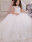 cheap Flower Girl Dresses-Ball Gown Floor Length Flower Girl Dresses Event / Party Polyester Sleeveless Jewel Neck with Appliques 2022