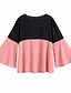 cheap Plus Size Tops-Women&#039;s Blouse Color Block Plus Size Lace Patchwork Long Sleeve Daily Tops Elegant Sexy Blushing Pink