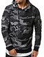 cheap Basic Hoodie Sweatshirts-Men&#039;s Hoodie Camo / Camouflage Hooded Casual Hoodies Sweatshirts  Gray Green