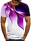 voordelige Geometrisch-Voor heren Overhemd T-shirt Grafisch Geometrisch 3D Ronde hals Zwart Geel Lichtgroen Blozend Roze blauw 3D-afdrukken Grote maten Feestdagen Uitgaan Korte mouw Afdrukken Kleding Streetwear overdreven