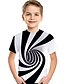 abordables Hauts-T-shirt Tee-shirts Garçon Enfants Bébé Manches Courtes Noir &amp; Blanc 3D Print Bloc de Couleur Géométrique 3D Imprimé Blanche Enfants Hauts Eté Actif basique Chic de Rue Le Jour des enfants / Sportif