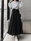 cheap Maxi Skirts-Women&#039;s Skirt Swing Tulle Long Skirt Maxi Black Pink Khaki Beige Skirts Pleated Layered Tulle Vintage Elegant Street S M L