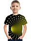 cheap Tees &amp; Shirts-Kids Boys&#039; T shirt Tee Short Sleeve Rainbow Color Block 3D Print Yellow Children Tops Summer Basic Streetwear