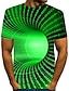 Χαμηλού Κόστους Γεωμετρικός-Ανδρικά Μπλουζάκι Γραφική 3D Εκτύπωση 3D Στρογγυλή Λαιμόκοψη Κίτρινο Ανθισμένο Ροζ Κόκκινο Θαλασσί Βυσσινί 3D εκτύπωση Μεγάλα Μεγέθη Καθημερινά Κοντομάνικο Ρούχα Βασικό