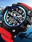 cheap Sport Watches-SKMEI Men&#039;s Sport Watch Military Watch Wrist Watch Digital Luxury Water Resistant / Waterproof Alarm Calendar / date / day Analog - Digital Red / Blue Black Red / Two Years / Quilted PU Leather