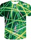 Χαμηλού Κόστους Ανδρικά 3D T-shirts-Ανδρικά Μπλουζάκι Γραφική Αφηρημένο Μεγάλα Μεγέθη Στρογγυλή Λαιμόκοψη Καθημερινά Στάμπα Κοντομάνικο Άριστος Πράσινο του τριφυλλιού Λευκό Βυσσινί / Καλοκαίρι