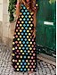 cheap Maxi Dresses-Women&#039;s A Line Dress Maxi long Dress White Black Gray Short Sleeve Polka Dot Summer V Neck Elegant 2021 S M L XL XXL 3XL