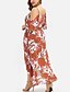 cheap Plus Size Dresses-Women&#039;s Strap Dress Midi Dress Black Wine Orange Short Sleeve Rose Floral Patchwork Summer Streetwear Boho Butterfly Sleeve 2021 XL XXL 3XL 4XL 5XL / Plus Size