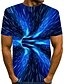 abordables T-shirts &amp; Débardeurs Homme-Homme T-shirt Graphique 3D Print Imprimé Manches Courtes Quotidien Hauts basique Exagéré Bleu