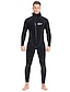 cheap Wetsuits &amp; Diving Suits-YON SUB Men&#039;s Full Wetsuit 5mm SCR Neoprene Diving Suit Thermal Warm UPF50+ Quick Dry High Elasticity Long Sleeve Full Body Front Zip Hooded - Swimming Diving Surfing Scuba Solid Color Summer Spring