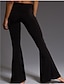cheap Women&#039;s Pants-Women&#039;s Basic Bootcut Slacks Pants Solid Colored Mid Waist Loose Black S M L XL