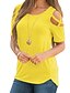 cheap Women&#039;s T-shirts-Women&#039;s T shirt Solid Colored Short Sleeve Daily Tops White Black Blue