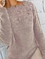 זול סוודרים לנשים-S / M / L שחור / פול / סגול צווארון עגול פוליאסטר, מגשר סוודר סוודר רגיל האיחוד האירופי / ארה&quot;ב גודל שרוול ארוך אחיד בגדי ריקוד נשים