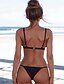 abordables Bikinis-Mujer Bikini Traje de baño Rosa Vino Gris Blanco Negro Bañadores Con Tirantes Trajes de baño Sensual / Sujetador Acolchado